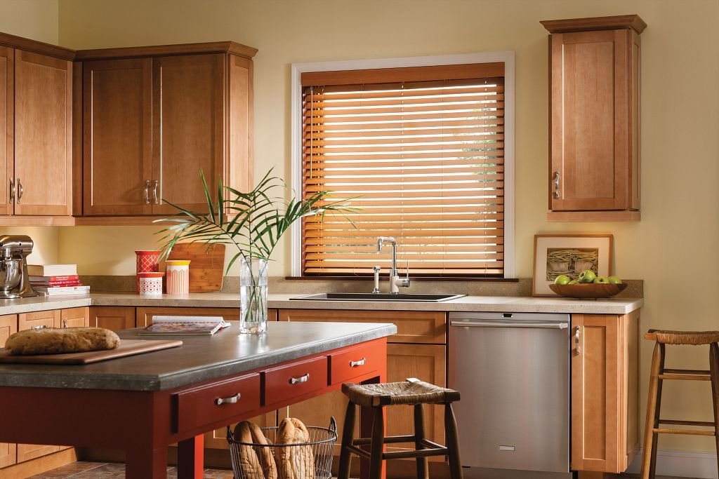 Faux Wood Blinds | blinds up vs down