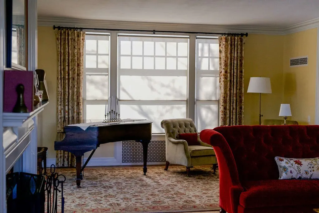 Hunter Douglas Roller Shades In Sitting Room